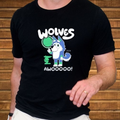 Awooo Wolves Basketball T Shirt