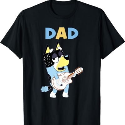 Bluey Cartoon Dog Dad T Shirt