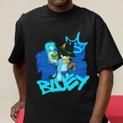 Bluey Gangster Style T Shirt