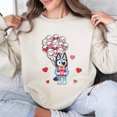 Bluey Valentine Balloon T-Shirt