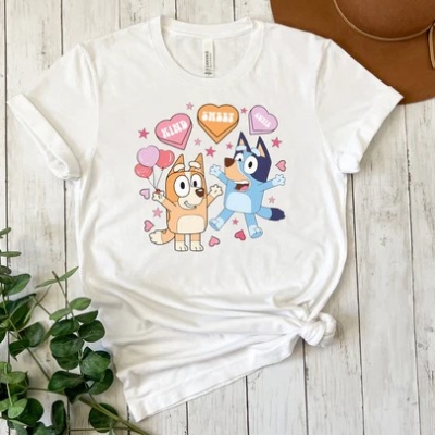 Bluey and Bingo Valentine's Day T Shirt