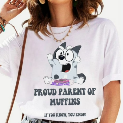 Proud Parent of Muffins Funny Bluey T Shirt