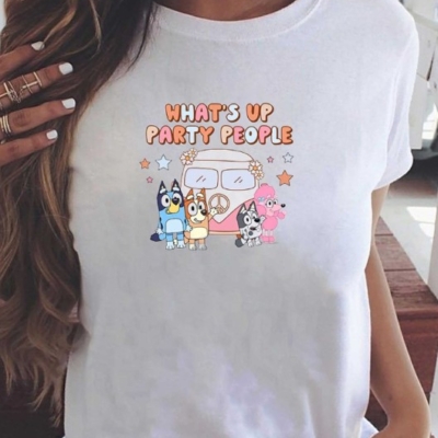 What's Up Party People Bluey T Shirt