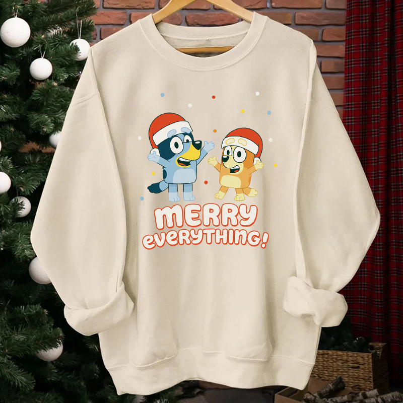 Merry Everything Sweatshirt Mockup