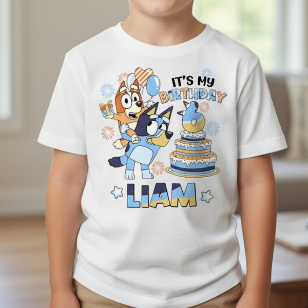 Boys Bluey Birthday Shirts For Family 1